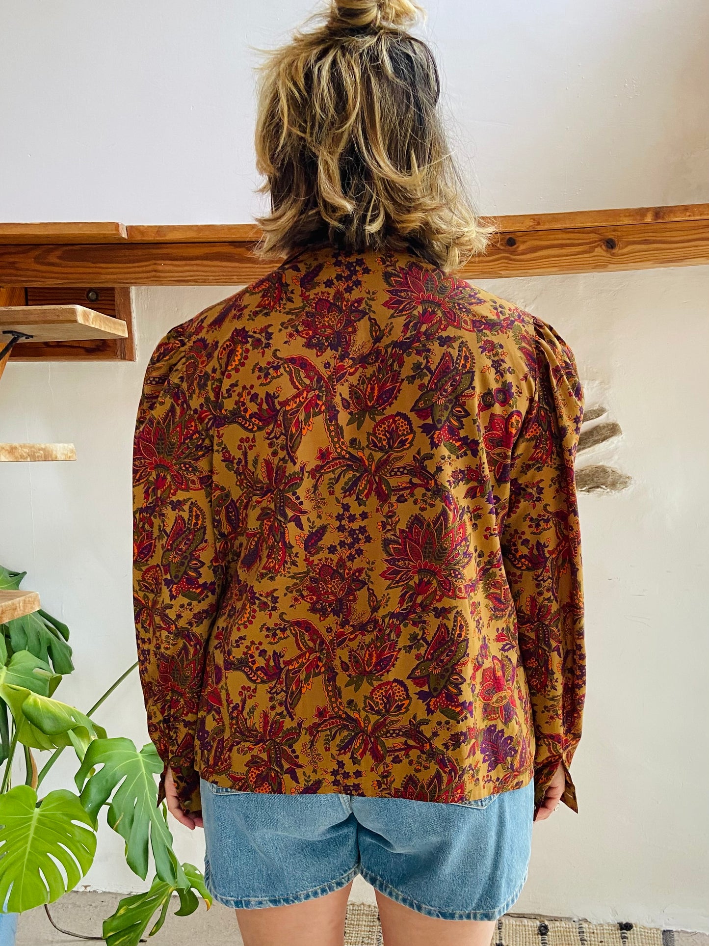 VINTAGE 80’s Paisley Long Sleeve Patterned Shirt - M/L