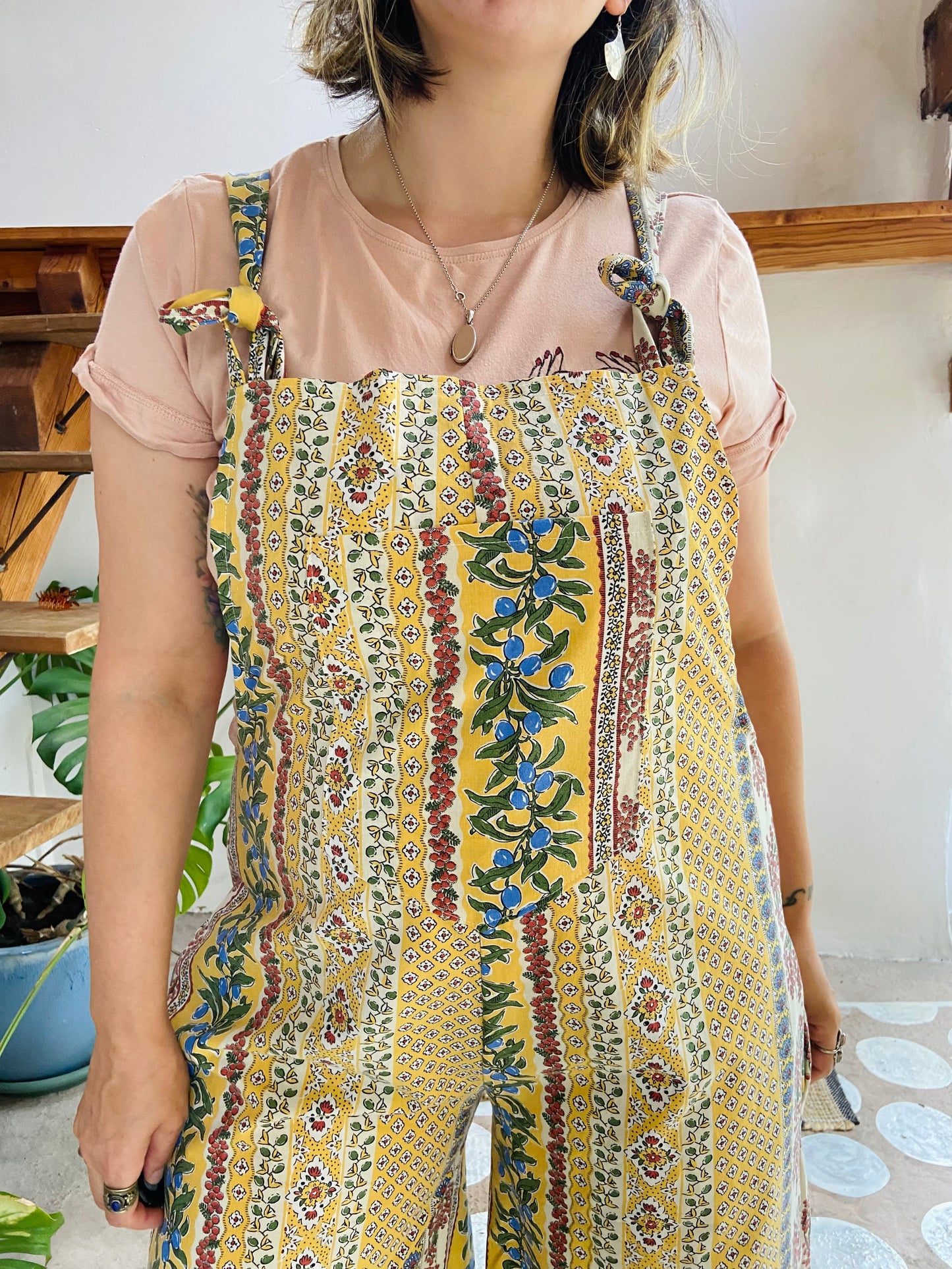Salopette longue à imprimé patchwork bohème DESERT FOX - S/M