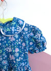 VINTAGE 80’s Blue Floral Cotton Dress - 2 years