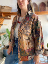 VINTAGE 90's Patchwork Hippie Long Sleeve Shirt - M/L