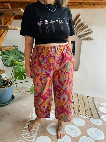 DESERT FOX Lola Bohemian Print Wide Leg Trousers - S/M