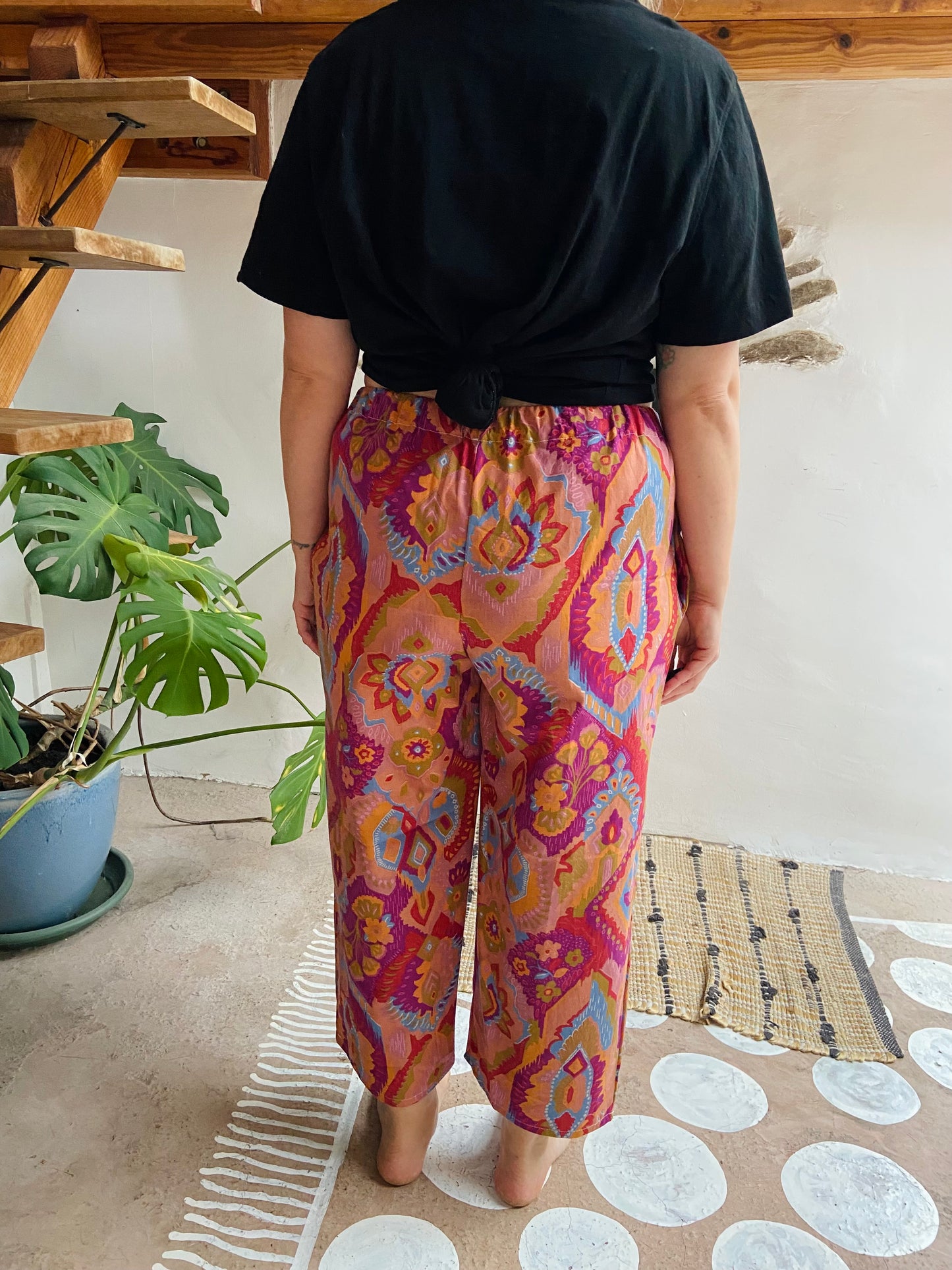 DESERT FOX Lola Bohemian Print Wide Leg Trousers - S/M