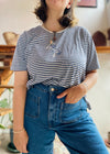 VINTAGE 90’s Blue Stripe Sailor T-Shirt - M/L