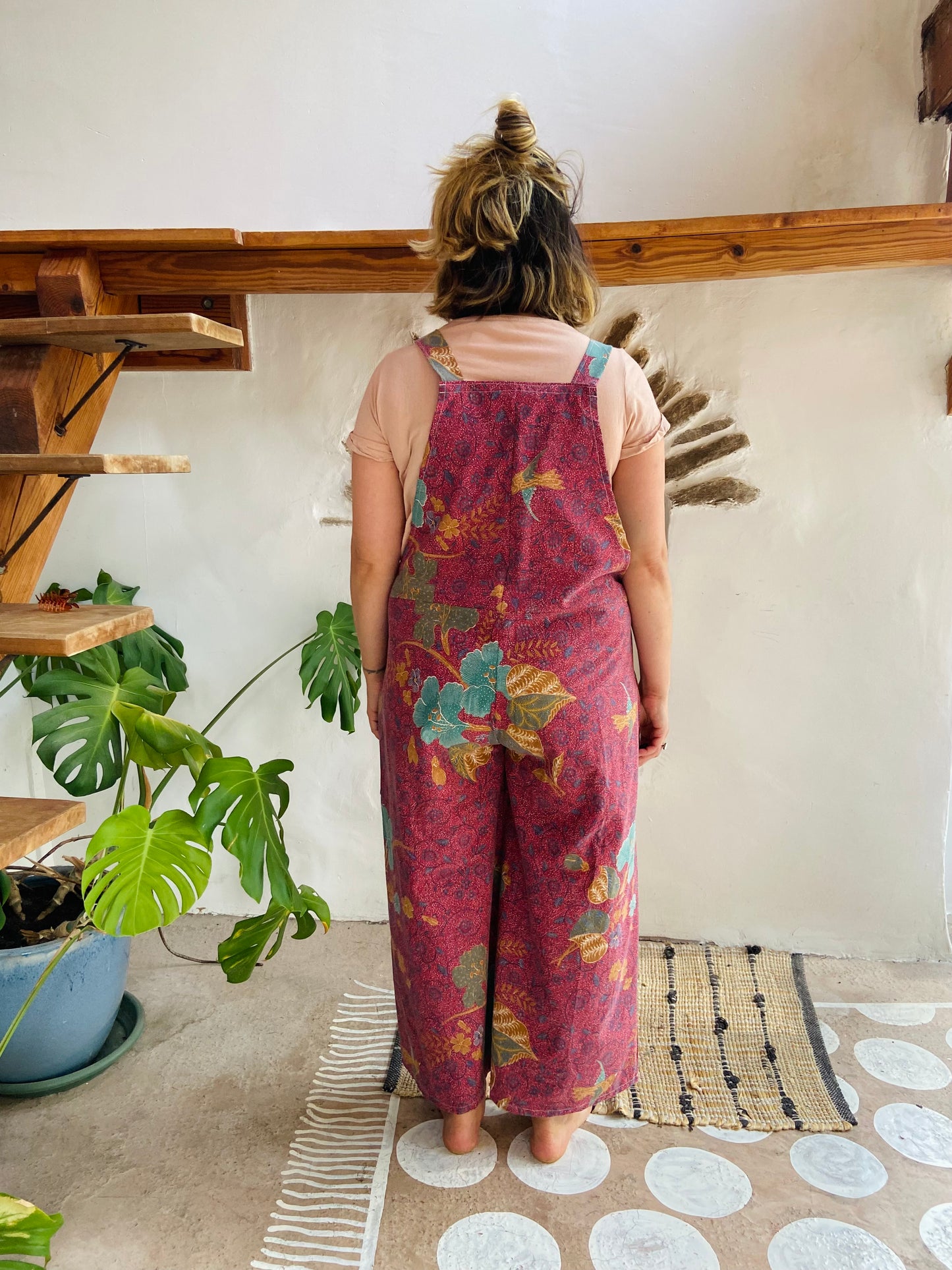 Salopette longue à imprimé patchwork bohème DESERT FOX - S/M