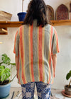 VINTAGE 90’s Stripe Button Up Blouse - S/M