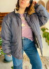 VINTAGE 90’s Dusty Blue Puffa Jacket Coat - L