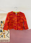 VINTAGE 90's Orange & Pink Knit Cardigan - 2 YEARS