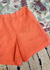 VINTAGE 90's Orange High Waisted Linen Shorts - M/L
