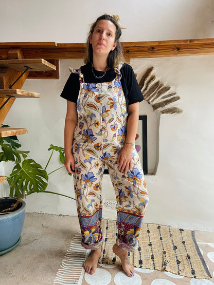 DESERT FOX Bohemian Print Long Length Dungarees - S/M