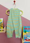 VINTAGE 90's Green Stripe Baby Romper - 6 Months