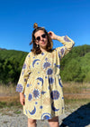 DESERT FOX Dahlia Dress - Sun & Moon Celestial Print - S/M - M/L