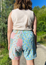 DESERT FOX Florence Shorts - Patchwork Florals - UK 10-12 - W30''