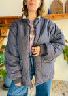 VINTAGE 90’s Dusty Blue Puffa Jacket Coat - L