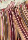 VINTAGE 90’s Brown Stripe Wide Leg Trousers - S