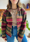 VINTAGE 90’s Bohemian Knit Button Up Cardigan Jacket - S/M