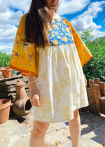 DESERT FOX Sienna Dress - Orange Flowers Mini - S/M