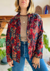 VINTAGE 70's Bohemian Pattern Loose Lightweight Jacket - S/M