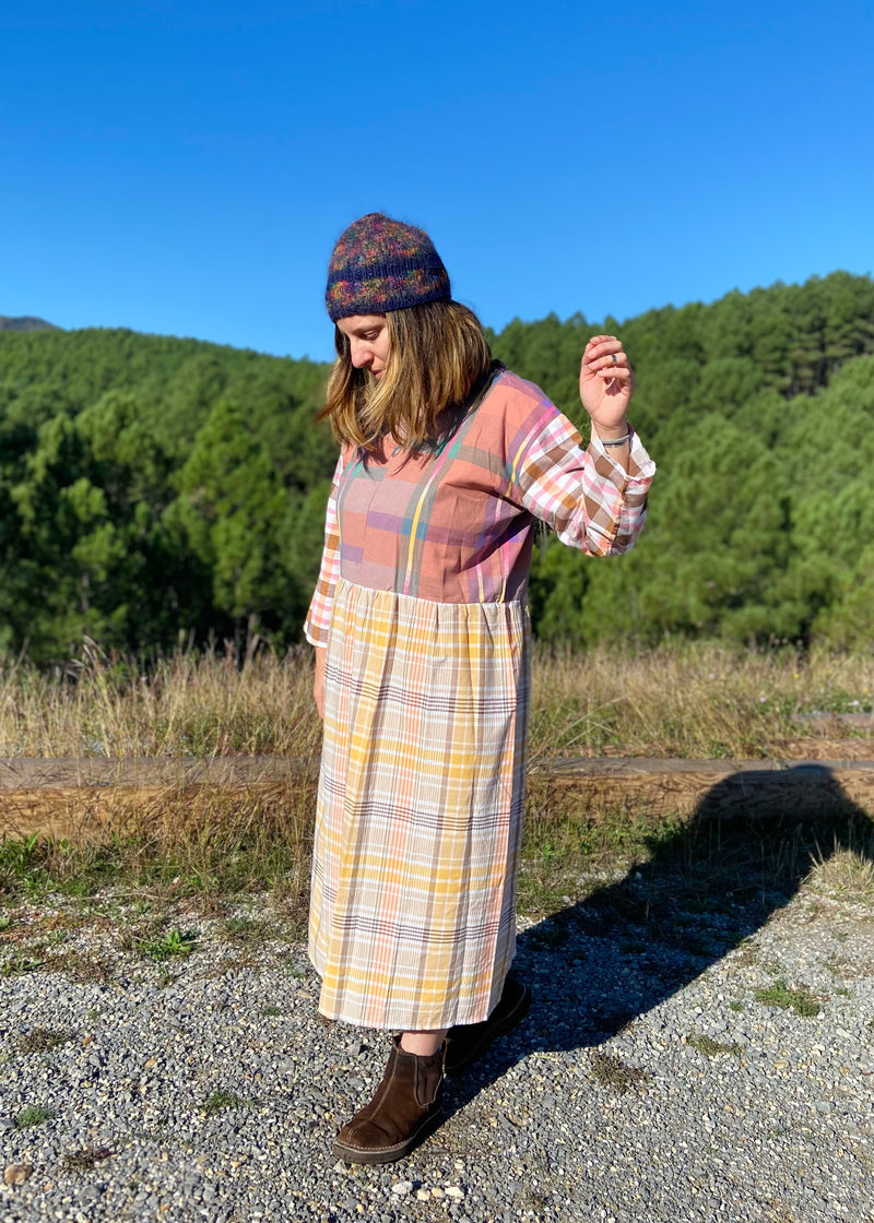 DESERT FOX Dahlia Dress - Autumn Checked - S/M - M/L