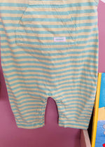 VINTAGE 90's Green Stripe Baby Romper - 6 Months