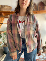 VINTAGE 90's Dusty Pastel Checked Long Sleeve Flannel Shirt - M