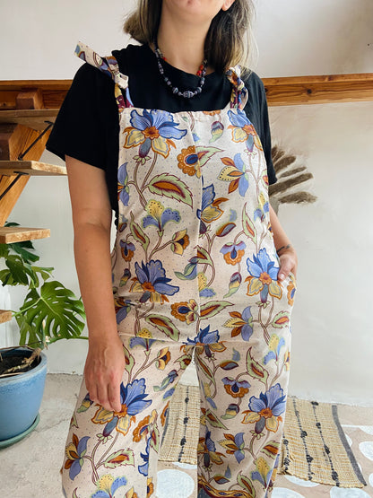 DESERT FOX Bohemian Print Long Length Dungarees - S/M