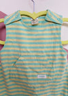 VINTAGE 90's Green Stripe Baby Romper - 6 Months