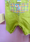 VINTAGE 90’s Green Checked Mouse Dungarees - 6 Months