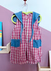 VINTAGE KIDS 90’s Checked Denim Romper Playsuit - 3 Years