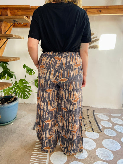 VINTAGE Y2K Wide Leg Tie Dye Pattern Trousers - M/L