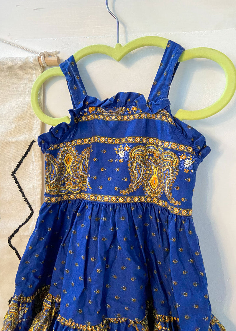 VINTAGE KIDS French Provencal Pattern Dress - 12 Months