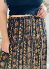 VINTAGE 90’s Brown Bohemian Midi Skirt - M