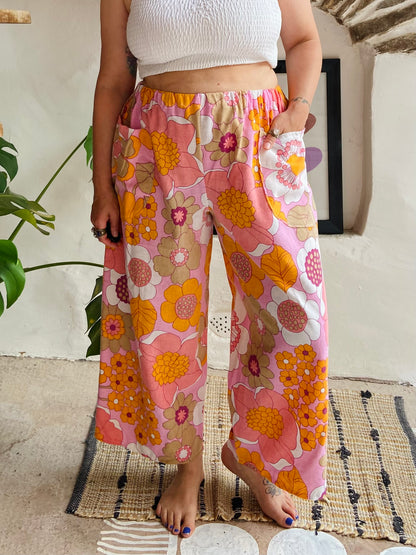 Pantalon large à imprimé patchwork violet DESERT FOX - S/M