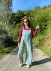 DESERT FOX Bohemian Stripe Wide Leg Dungarees - L - UK 12-16