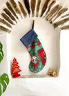 DESERT FOX Handmade Vintage Fabric Christmas Stocking - Traditional Christmas Paisley