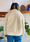 VINTAGE 90's Faux Fur Shearling Reversible Bomber Jacket Coat - M/L