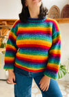 VINTAGE 90's Rainbow Knit Hippie Jumper - S/M