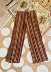 VINTAGE 90’s Brown Stripe Wide Leg Trousers - S