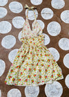 VINTAGE 70's Floral Print Halterneck Mini Dress - XS/S