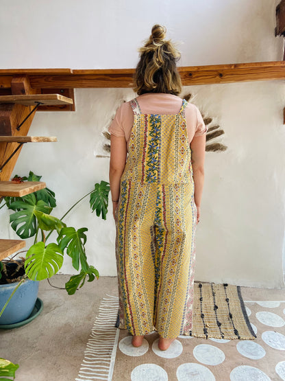 Salopette longue à imprimé patchwork bohème DESERT FOX - S/M