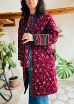 VINTAGE 90’s Bohemian Quilted Patchwork Coat - M