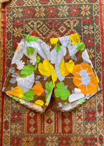 DESERT FOX Florence Shorts - Orange 70’s Florals - L