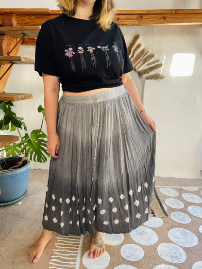 VINTAGE 90’s Tie Dye Hippie Maxi Skirt - M/L