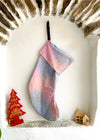 DESERT FOX Handmade Vintage Fabric Christmas Stocking - Children’s Animal Snowfall