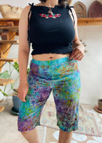 VINTAGE 90’s Tie Dye Festival Cropped Trousers - M/L