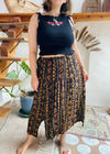 VINTAGE 90’s Brown Bohemian Midi Skirt - M