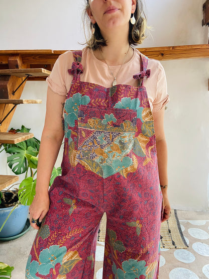 Salopette longue à imprimé patchwork bohème DESERT FOX - S/M