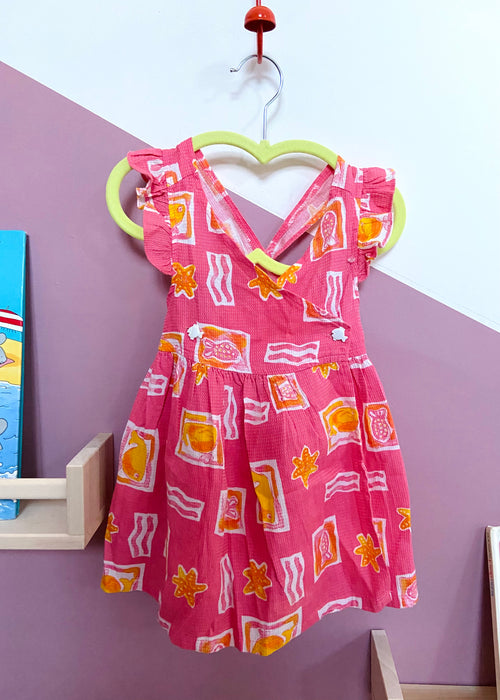 VINTAGE KIDS 90’s Shell Pink Dress - 9 Months