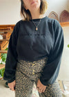 VINTAGE 90's NAF NAF Black Round Neck Sweater - L