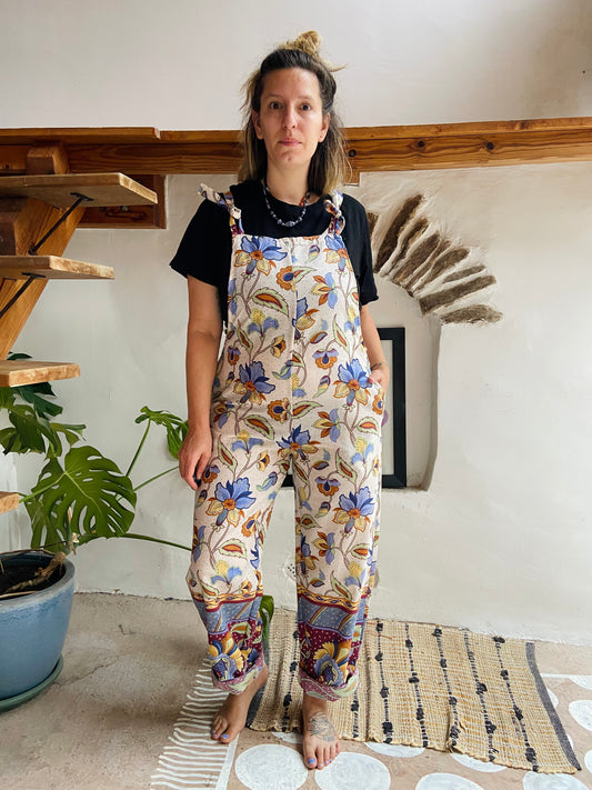 DESERT FOX Bohemian Print Long Length Dungarees - S/M