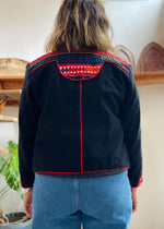 VINTAGE 90's Embroidered Long Sleeve Jacket - M